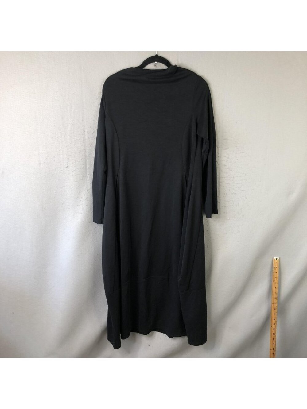 XD Xenia Design Dress Womens M Gray Jersey Cowl Neck Long Sleeve Maxi Workwear
